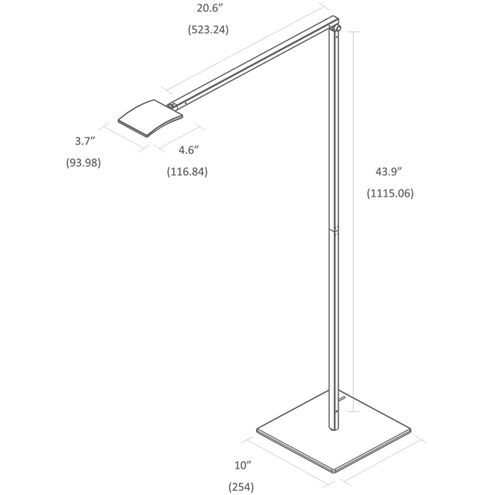 Mosso Pro 43.9 inch 5.50 watt White Floor Lamp Portable Light